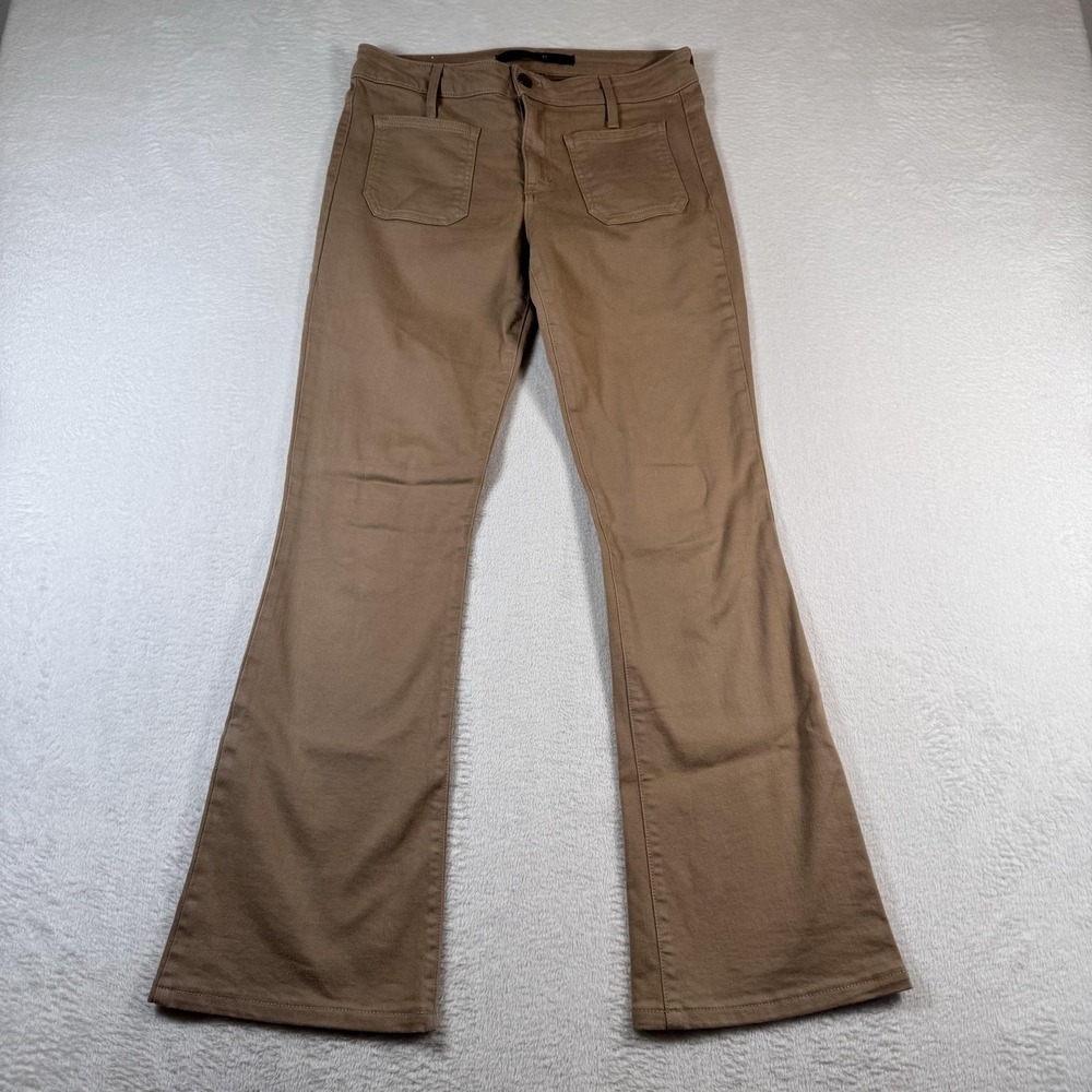 Y2K Joes Jeans Flare Jeans Womens 28 Beige 28x30 Mid Rise Stretch Denim USA